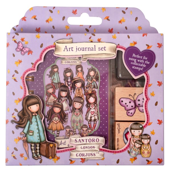 Santoro Santoro, GOR-ES-SET02, Gorjuss Art Journal Set, zápisník s razítky, 4 ks