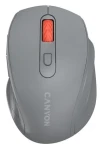Canyon OnClick 20 šedá / Bezdrátová optická myš / 2.4 GHz / 1600 dpi / 6 tlačítek / tichá (CNE-CMSW20DG)