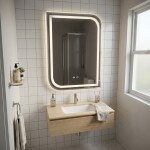 REA - Zrcadlo LED ZONE 70x50 BRUSH NICKEL HOM-00305