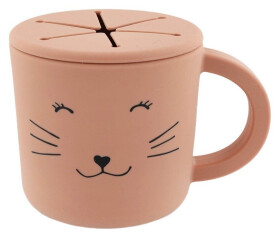 Silikonový hrnek na svačinu pro děti paní kočička