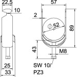 OBO Bettermann 6479308 U-stojina (d x š x v) 6 m x 70.00 mm x 50.00 mm 1 ks šedá