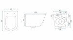 REA - Závěsná WC mísa Carlo Mini Rimless Ecru REA-C5500