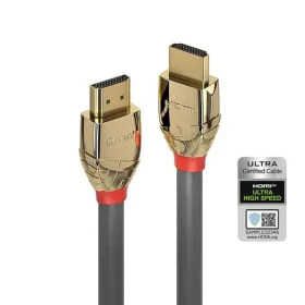 Lindy Gold Line 37604 šedá / HDMI kabel / Ultra High Speed / 5 m / HDMI 2.1 / 120Hz (37604)