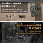 Otočná 4G kamerová fotopast s 2K rozlišením a solárním panelem - P6