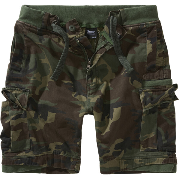 Brandit Kalhoty krátké Packham Vintage Shorts woodland XL