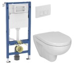 GEBERIT DuofixBasic s bílým tlačítkem DELTA50 + WC JIKA LYRA PLUS + SEDÁTKO DURAPLAST 458.103.00.2 50BI LY6