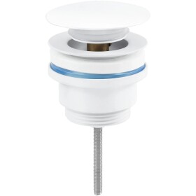 CERANO Umyvadlová výpusť - 5/4“ click-clack - univerzální - bílá lesklá