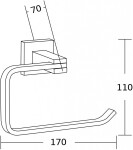 MEXEN - VANE držák papíru černá 7020933-70