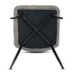 Židle jídelní, šedá látka cowboy, nohy černý kov