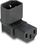Delock Adaptér IEC 60320 C14-C13 černý / Napájecí adaptér / Úhlový / Vidlice C14 - zásuvka C13 (80472)