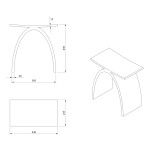 SAPHO - KORAL koupelnová stolička 43x43x23,5cm, solid surface, bílá mat WF434