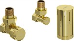 MEXEN/S - G05 úhlová termostatická souprava pro radiátor, zlatá W901-958-50