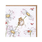 Přání Wrendale Designs Oops a Daisy, 15x15 cm - Myška