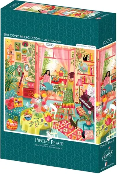 PIECES PEACE Čtvercové puzzle Hudební pokoj s balkonem