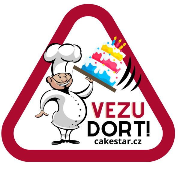 Cake star Samolepka "Vezu dort" 3
