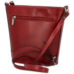 Módní dámská kožená crossbody kabelka Elvire, červená