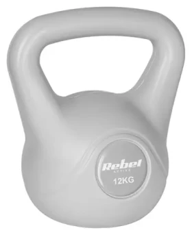 REBEL ACTIVE Kettlebell RBA-2322G-12 šedý / 12 kg (RBA-2322G-12)