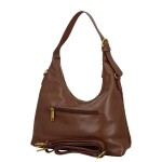 Stylová dámská háčkovaná kabelka Coveri Luna, tmavě hnědá