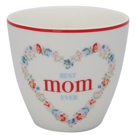 GREEN GATE Porcelánový latte cup Mom 300 ml, červená barva, porcelán