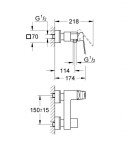 GROHE - Eurocube Sprchová baterie, chrom 23145000