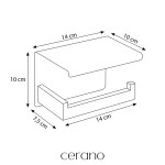CERANO - Nástěnný/Samolepící držák toaletního papíru Lero - chrom CER-479494
