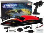Mamido Motorový člun na dálkové ovládání Streamer R/C 2,4 GHz červený