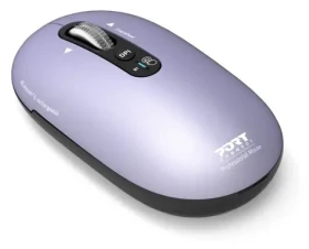 PORT CONNECT Pure MAC fialová / Bezdrátová nabíjecí myš / Bluetooth / FreeWheel / 3200 DPI / USB-C (910502)
