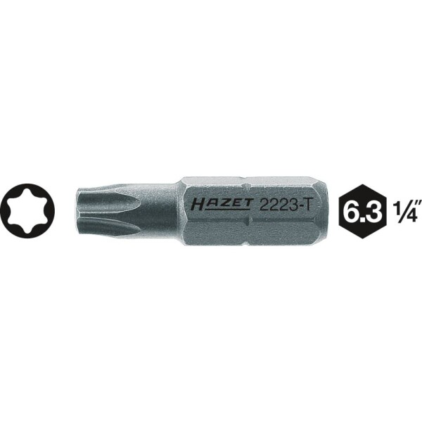 Hazet HAZET 2223-T25 bit Torx T 25 Speciální ocel C 6.3 1 ks - Torx 2223-T25