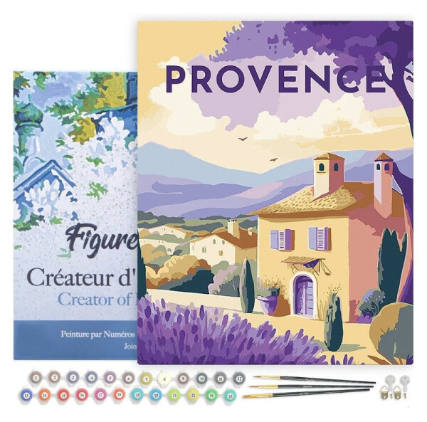 Malování podle čísel - Vintage Provence na rámu 40x50cm