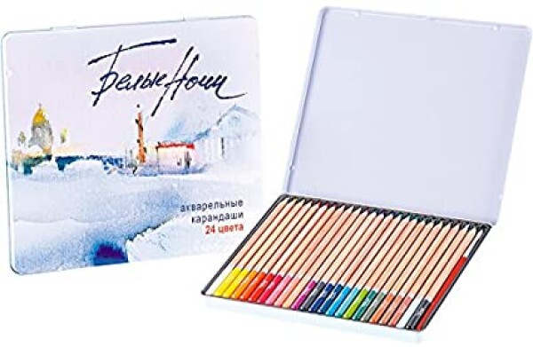 Nevskaya Palitra White Nights 158120122 24 ks akvarelové pastelky v plechové etui