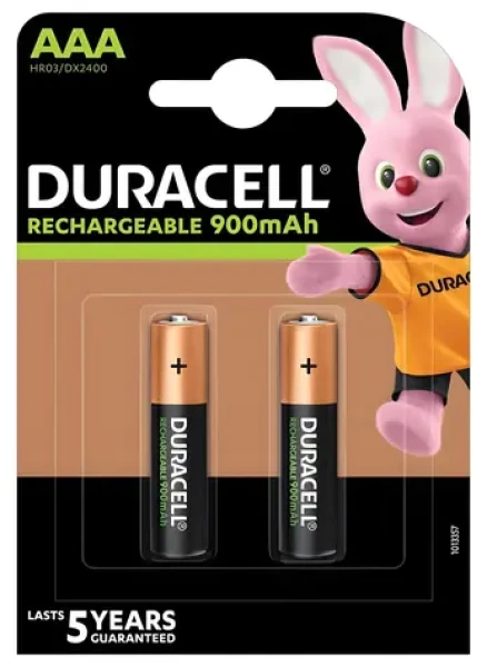 Duracell StayCharged AAA / Nabíjecí baterie / NiMH / 900 mAh / 1,2 V / 2 ks (203815)