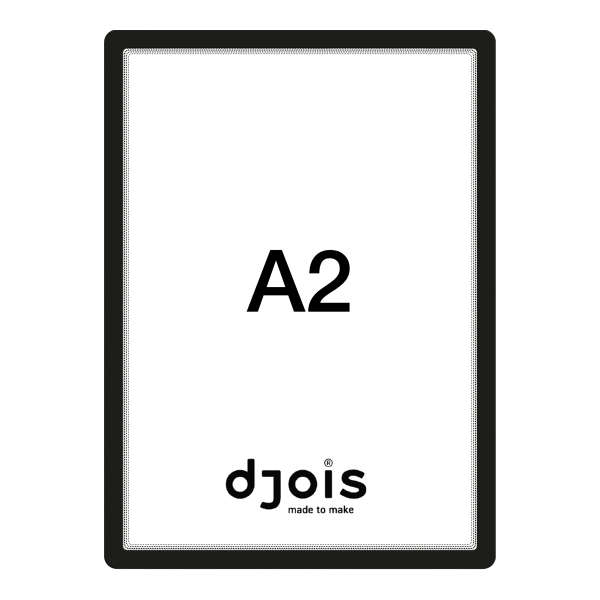Djois samolepicí rámeček - Magneto, A2, černý, 1 ks
