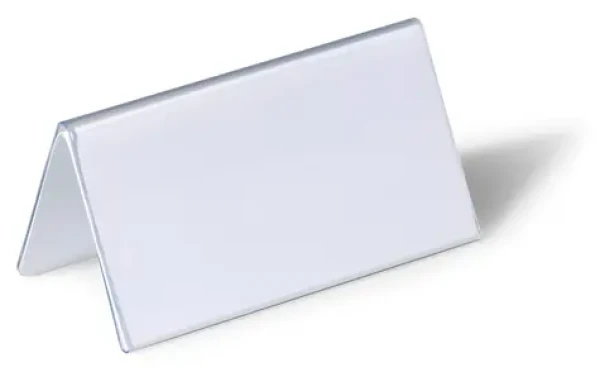 Durable transparentní / Stolní jmenovka / 52x100 mm / PVC / 25 ks (805119)