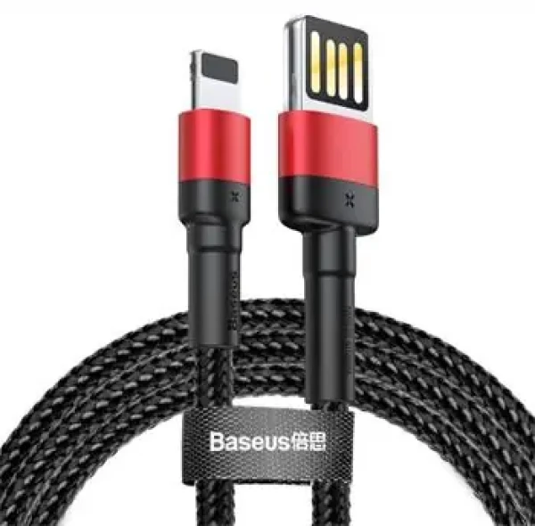 Baseus CALKLF-G91 Kabel USB-A (M) - Lightning (M) 1 m černo-červený (CALKLF-G91)
