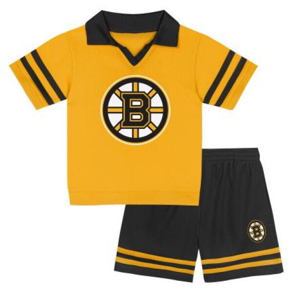Outerstuff Dětský Set tričko kraťasy Boston Bruins NHL Charming Dude 2Pc Short Tee Velikost: Batole 6-9 Měsíců