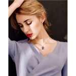 Náhrdelník Swarovski Elements Čtyřlístek pro štěstí - zlato žlutý, Žlutá 40 cm + 5 cm (prodloužení)