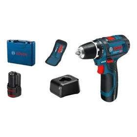 BOSCH GSR 12V-15 Professional / Aku vrtací šroubovák / 12V / 2x2.0Ah / 10mm sklíčidlo / 1300 ot-min / 30 Nm (060186810G)