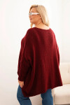 Svetr dámský Plus Size z akrylu s volným střihem a rukávem 3/4 fango UNI