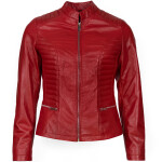 Dámská Kožená Bunda Jewel Brixton Červená Velikost: M