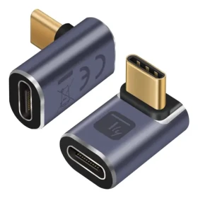 Techly IADAP USB4C-40G šedá / Redukce USB-C - USB-C / USB4 / 40 Gb/s / 8K 60Hz (IADAP-USB4C-40G)