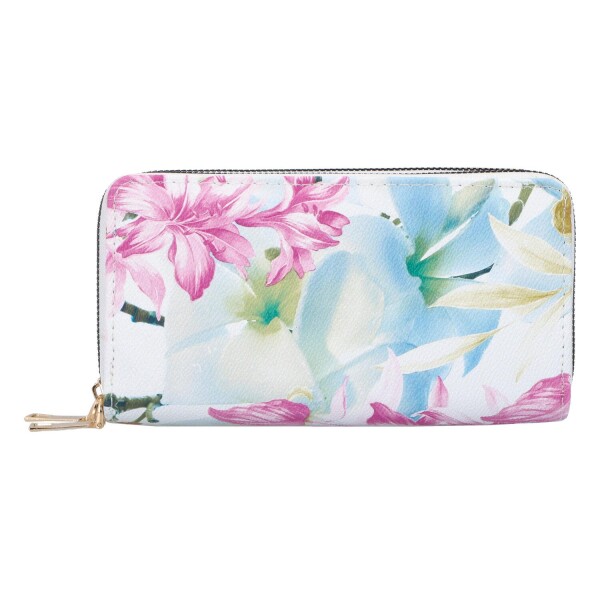 Velká dámská koženková peněženka se dvěma zipy Kris, žlutá