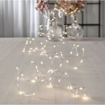 STAR TRADING LED světelný drátek Dew Drop Silver 5 m, stříbrná barva, plast