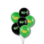 Dortisimo Balónky zelené a černé s dinosaury 30 cm