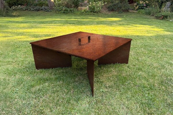 Víko pro zahradní cortenové ohniště Corgarden, 70×70 cm