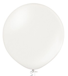 Bílý metalický balónek velký 60 cm - Belbal Bílý metalický balónek velký 60 cm - Belbal