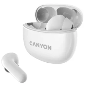 CANYON TWS-5 bílá / sluchátka s mikrofonem / BT 5.3 / pouzdro 500mAh (CNS-TWS5W)