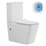 CERANO - WC kombi Forte, Rimless - bezokrajové splachování + Slim/SoftClose sedátko - spodní/zadní odpad - bílá lesklá - 64x36 CER-538765