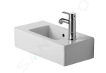 DURAVIT - Vero Umývátko 500x250 mm, s přepadem, s otvorem pro baterii vpravo, bílá 0703500008