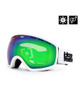 Horsefeathers KNOX white/mirror green pánské brýle na snowboard