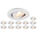 Paulmann 92907 Whirl LED vestavné svítidlo, LED, pevně vestavěné LED, 4.9 W, hliník (kartáčovaný), saténová, sada 3 ks